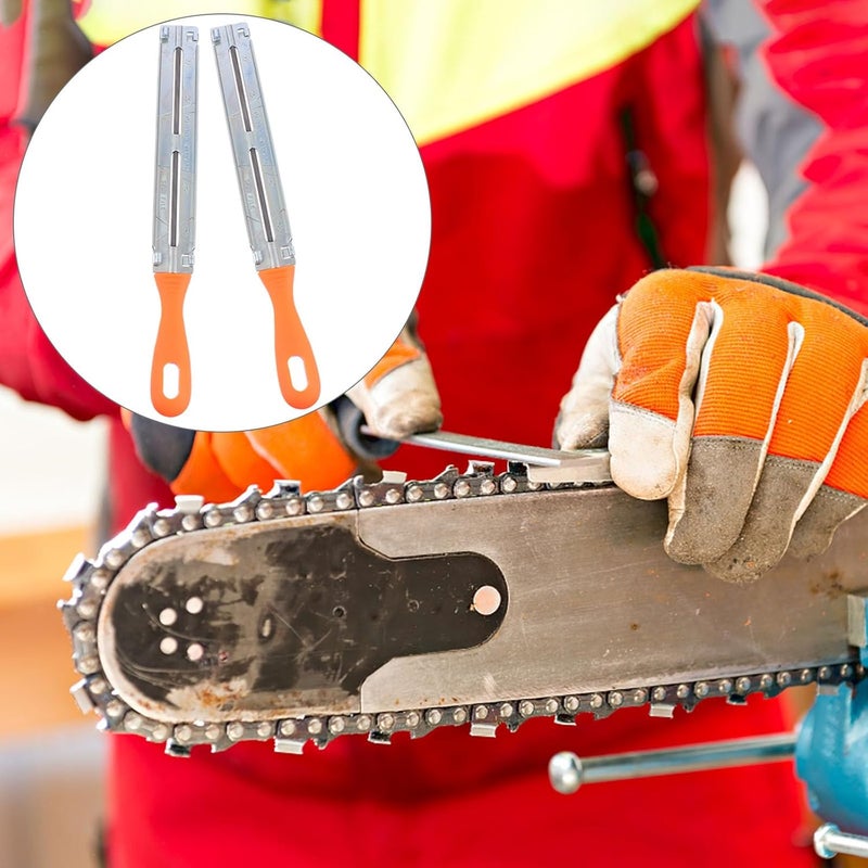 VICASKY Chainsaw Sharpener Kit with Wood File and Plastic Handle Guide, Manual Chainsaw Chain Sharpening Tool for Outdoor Power Tools, Portable and Sturdy Accessory Set - Image 4