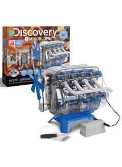 Discovery Kids Discovery Mindblown Model Engine Building Kit Diy 4Cylinder Combustion Engine Working Pistons Fan Valves Belts Led Lights Stem Mechanic Engineering Construction Experiment Set Kids & Adults Gift  - Image 2