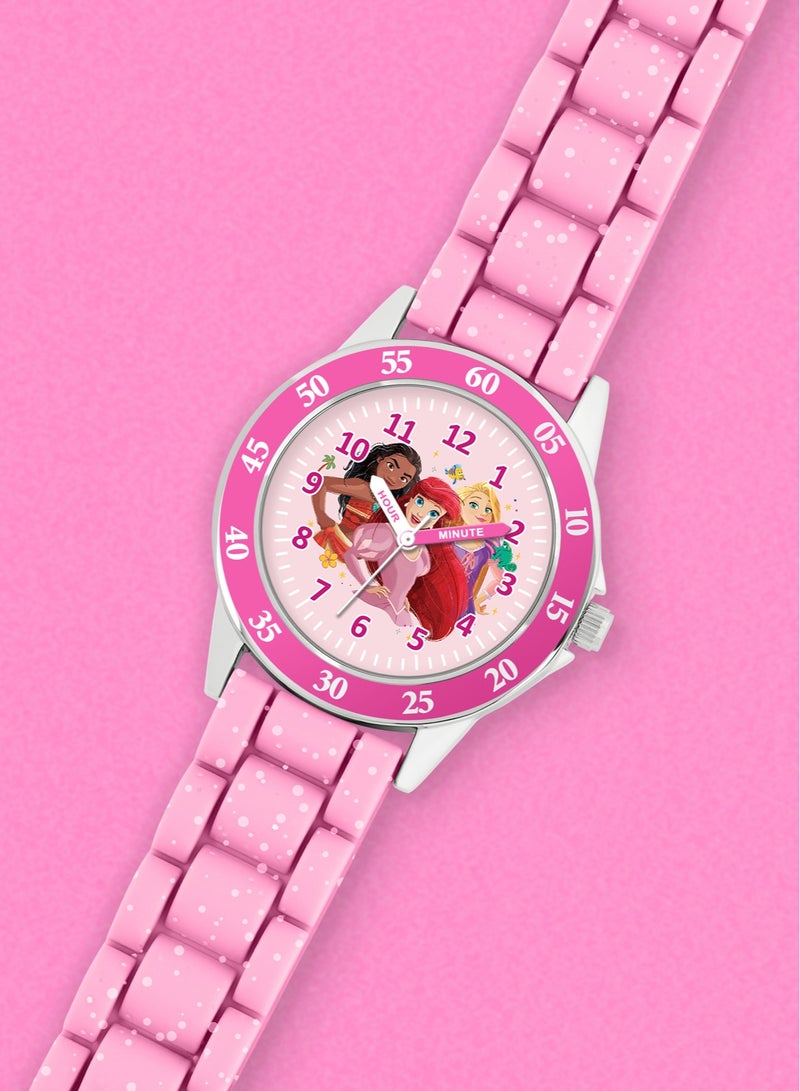 Disney Princess Pink Time Teacher Analogue Watch - PN4660 - Image 3