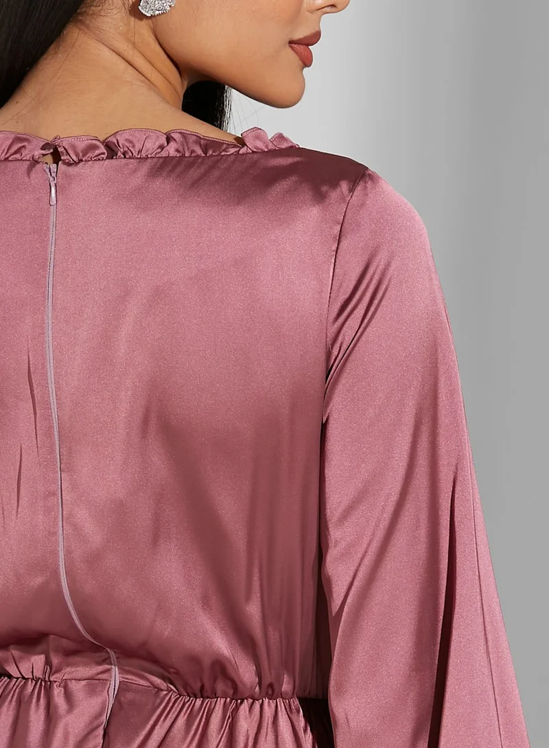 Namshi x Manal Ajaj Puffy Sleeved Dress
