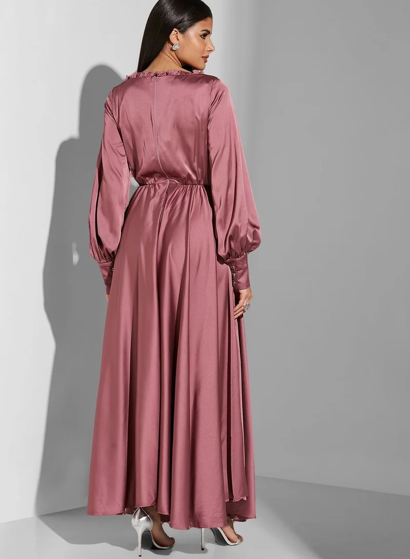 Namshi x Manal Ajaj Puffy Sleeved Dress