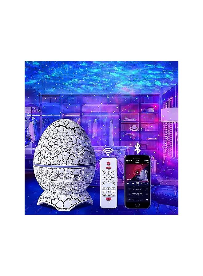 The Bros Galaxy Star Projector Dinosaur Egg Starry Light with Wireless Music Player, Night Light with White Noise, Nebula,Timer & Remote Control Best Gift & Decoration for Children's and Adults' Bedroom - Image 2
