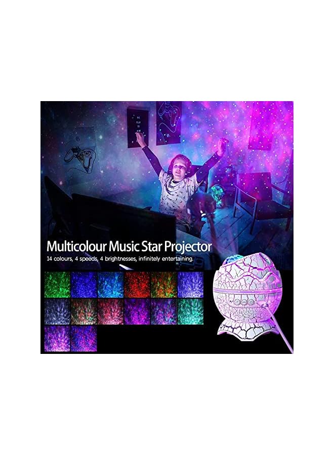 The Bros Galaxy Star Projector Dinosaur Egg Starry Light with Wireless Music Player, Night Light with White Noise, Nebula,Timer & Remote Control Best Gift & Decoration for Children's and Adults' Bedroom - Image 3