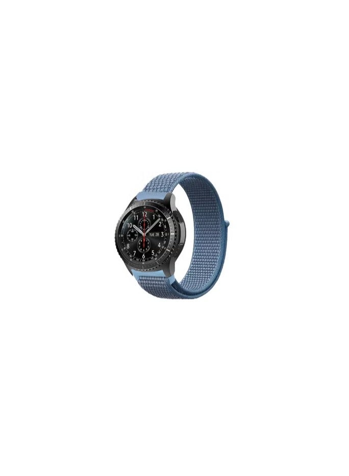 CATANES 22mm Nylon Strap,Compatible with Huawei GT/Huawei GT2 (46mm) /Huawei GT2 Pro/Samsung Galaxy Watch (46mm) and Galaxy Watch 3 (45mm) Sport Wristband Strap Blue - Image 1