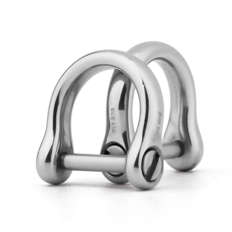 TISUR TISUR D Ring Keychain, Two Pieces Key Chain Rings, Heavy Duty Key Fob Ring D Ring Shackles, U Shape Key Ring for Car Keys/DIY/Leather Craft/Purse  - Image 3