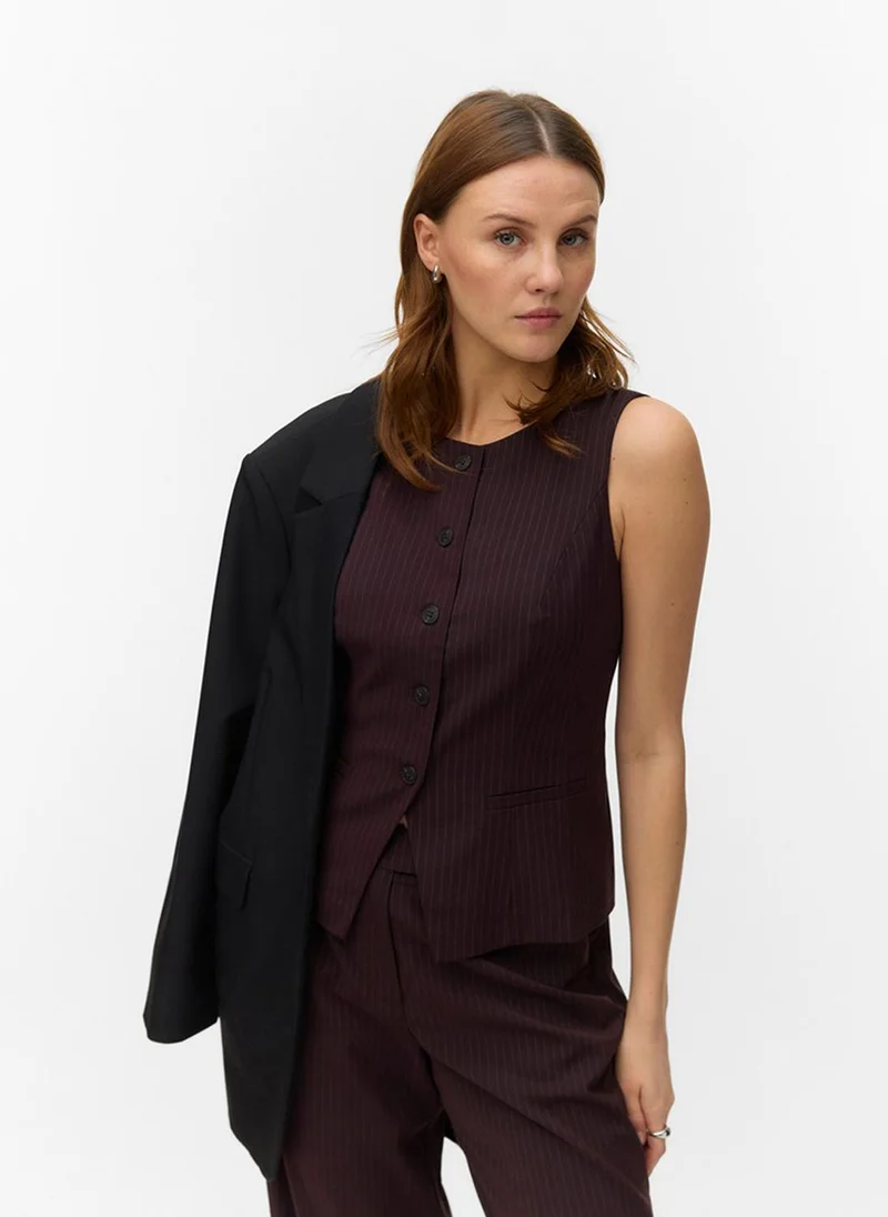فيرو مودا VMRIVA Sleeveless Pinstripe Waistcoat