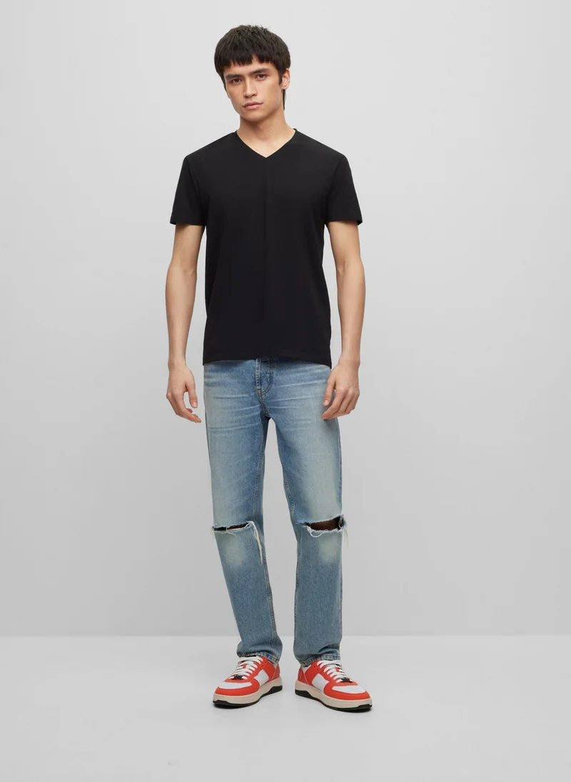 HUGO Two-pack of V-neck T-shirts in stretch cotton