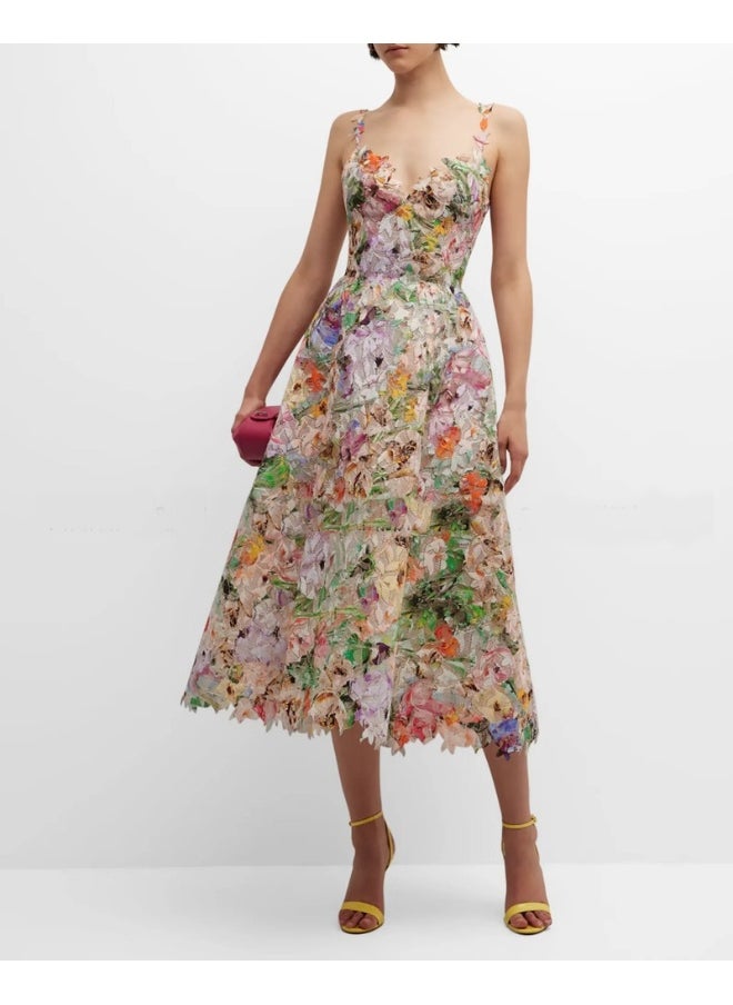 Madam Uniq Floral Midi Dress  - Image 3