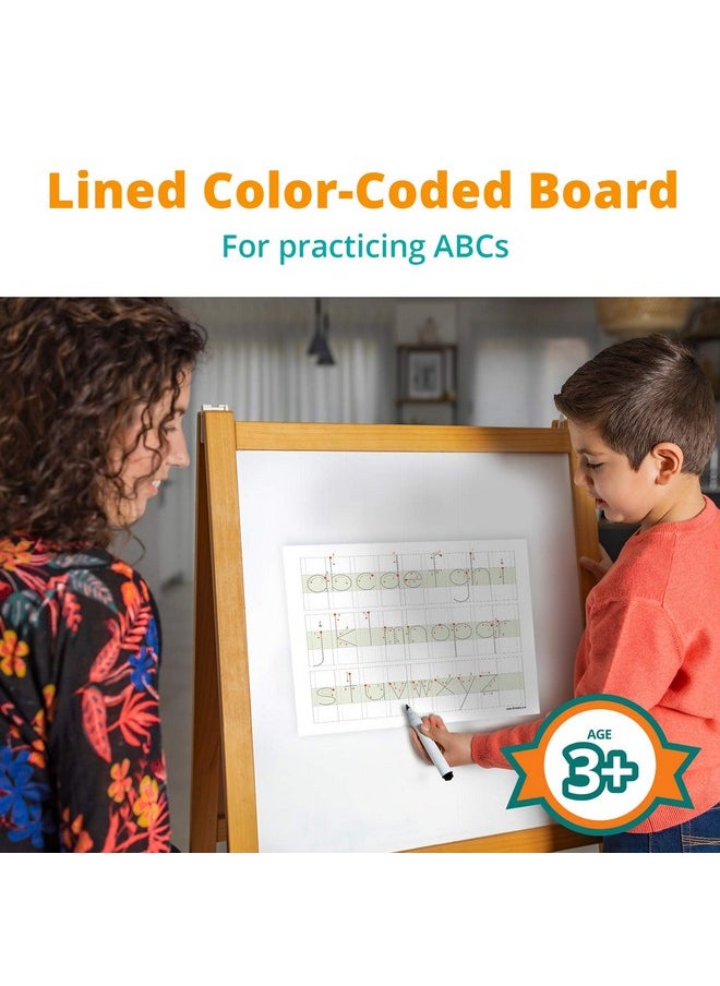 Channie's - Visual Handwriting Magnetic Dry-Erase Board, Jumbo Letter Board With Big Blocks For Neat Upper And Lower Case Alphabet, Abcs Writing Practice With Tracing Letters And Blanks, 3-Pack - Image 1