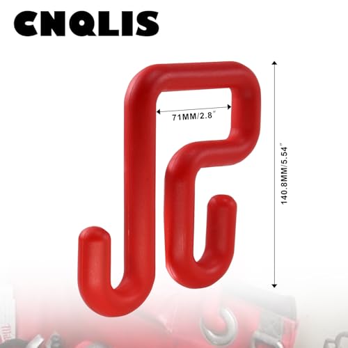 CNQLIS 2 Pack Red Bucket Hooks, Lineman Bucket Tool Holder Fits 3" Bucket Lip, Hooks for Aerial Baskets, Attach Tool Bags or Aprons - Image 2