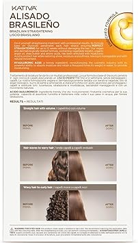 Kativa Brazilian Straightening Kit Professional Keratin Treatment at Home Up to 12 Weeks Lasting Formalin Free Easy to Apply - Image 5