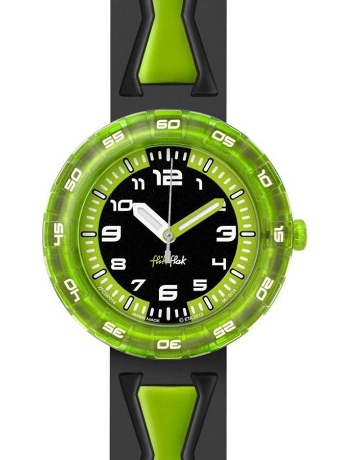 Swatch Kids Unisex Get It In Green! Quartz Movement Water Resistant Wrist Watch - 32 Mm - Image 1