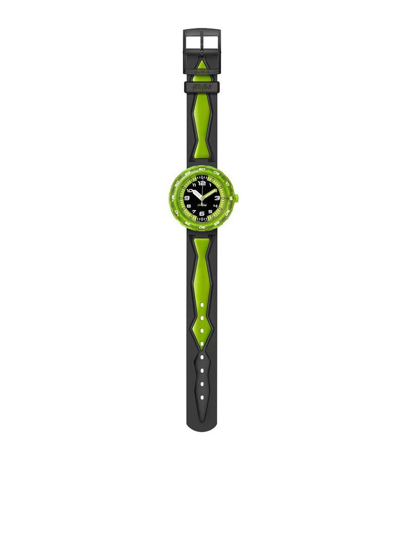 Swatch Kids Unisex Get It In Green! Quartz Movement Water Resistant Wrist Watch - 32 Mm - Image 2