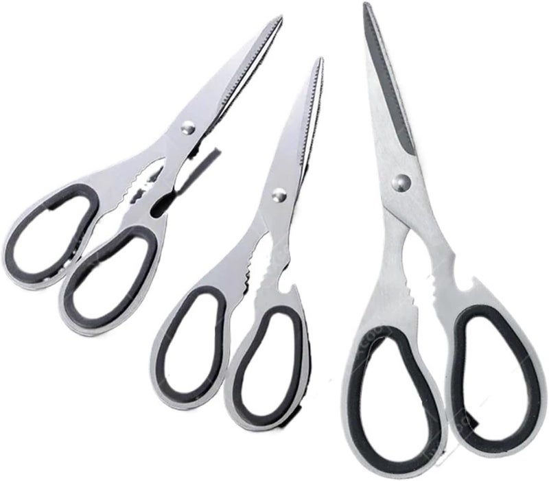 Kitchen Scissors Steel Shear Chicken Bone Multifunctional Bottle Walnut Tools(Kitchen scissors 2PC) - Image 3