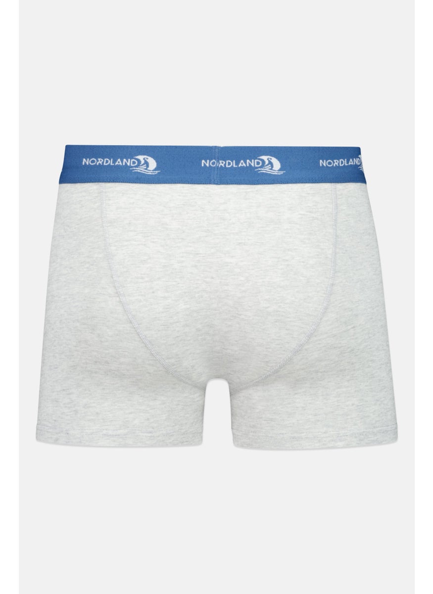 Nordland - Men 3 Pieces Brand Logo Boxer Brief, Black/Blue/Grey - Image 1