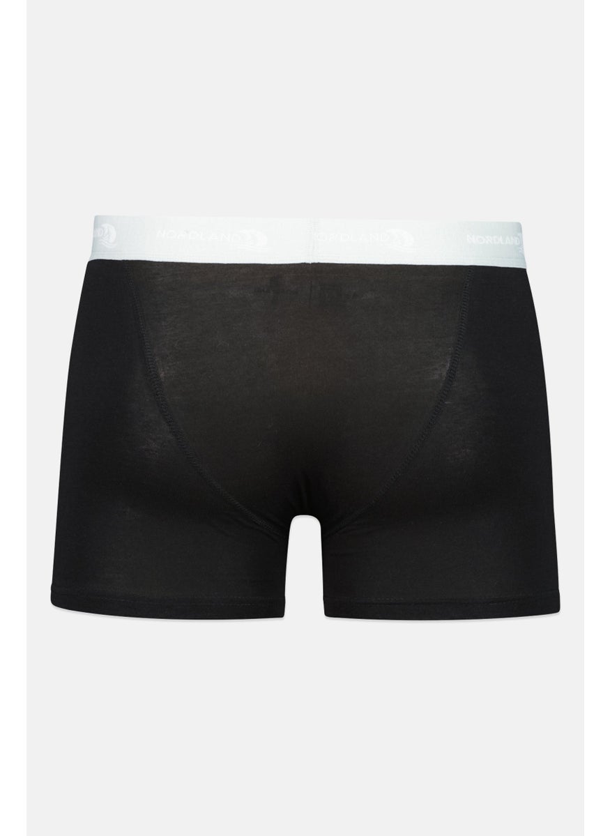 Nordland - Men 3 Pieces Brand Logo Boxer Brief, Black/Blue/Grey - Image 1
