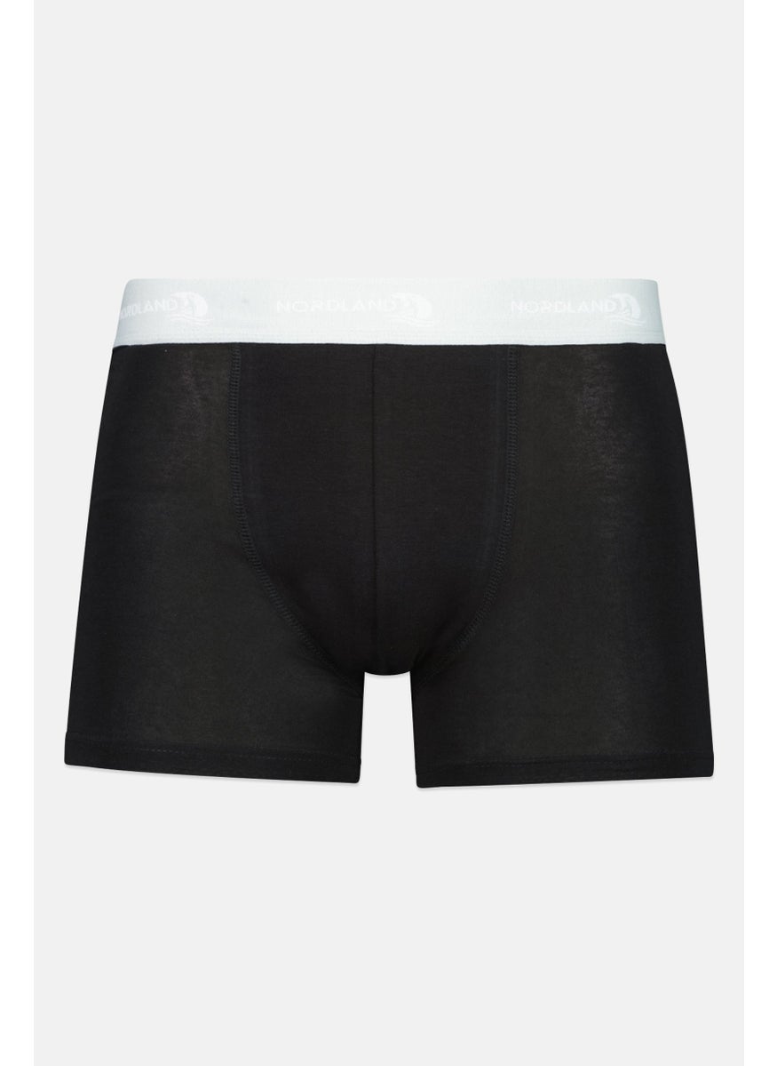 Nordland - Men 3 Pieces Brand Logo Boxer Brief, Black/Blue/Grey - Image 1