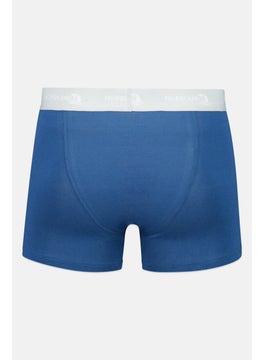 Nordland Men 3 Pieces Brand Logo Boxer Brief, Black/Blue/Grey  - Image 2