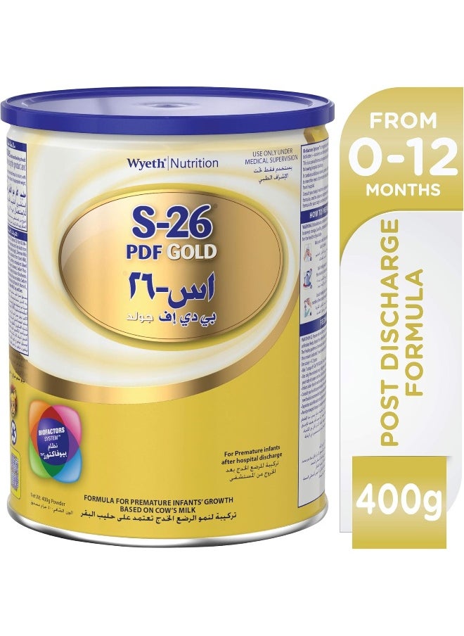 S26 Nestle S26 PDF Gold Post Discharge Formula 400g  - Image 2