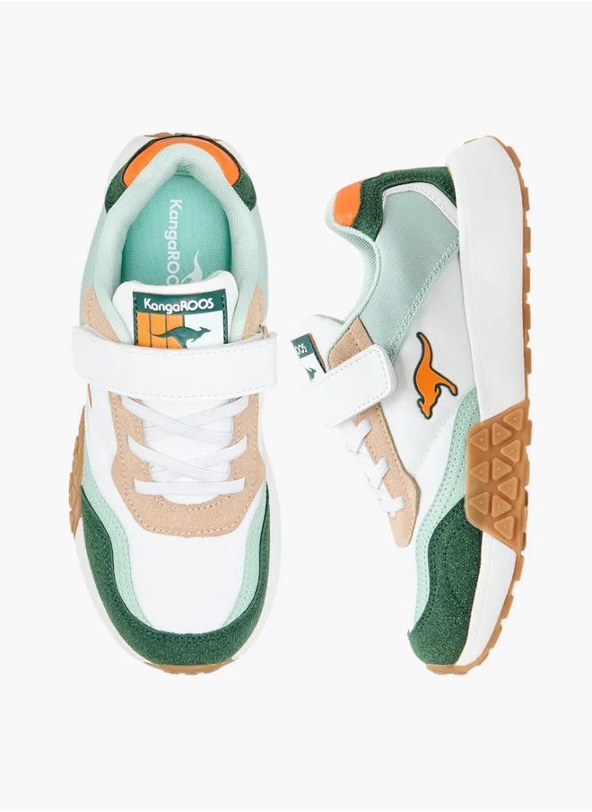 kangaROOS Boys' Colourblock Sports Shoes with Hook and Loop Closure