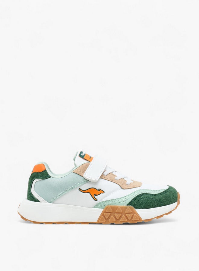 kangaROOS Boys' Colourblock Sports Shoes with Hook and Loop Closure  - Image 3