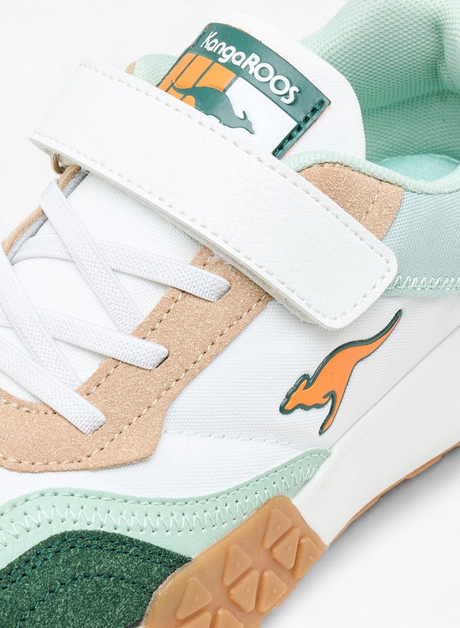 kangaROOS Boys' Colourblock Sports Shoes with Hook and Loop Closure  - Image 4