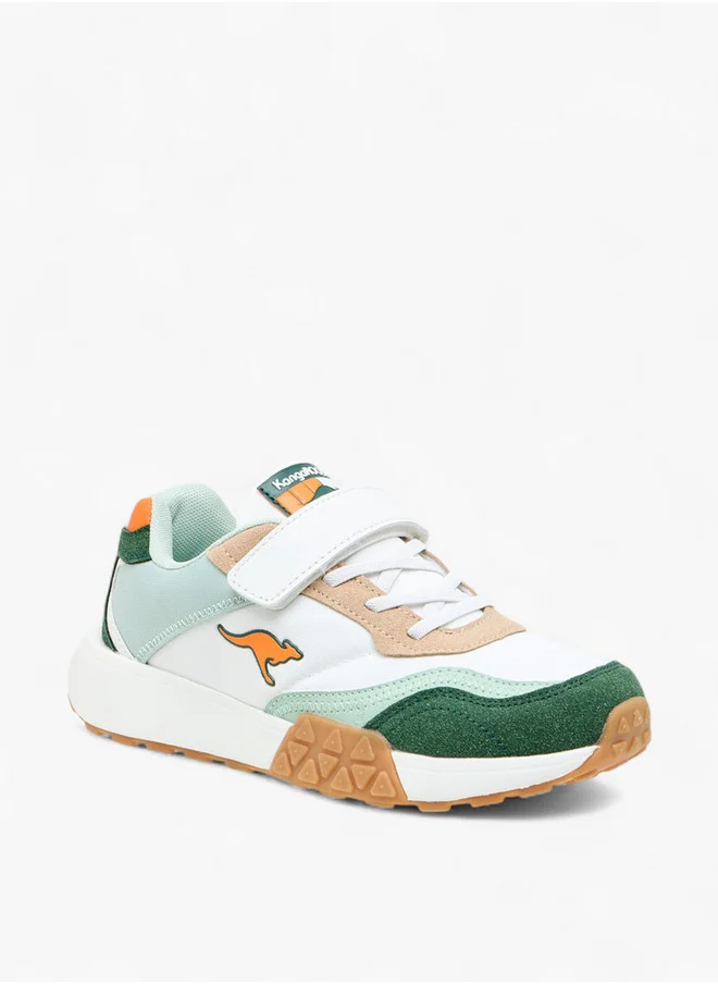 kangaROOS Boys' Colourblock Sports Shoes with Hook and Loop Closure