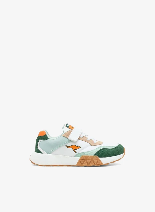 kangaROOS Boys' Colourblock Sports Shoes with Hook and Loop Closure