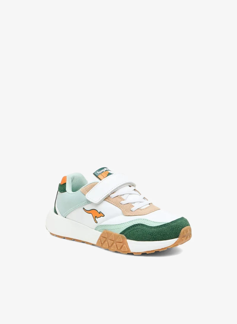 kangaROOS Boys' Colourblock Sports Shoes with Hook and Loop Closure