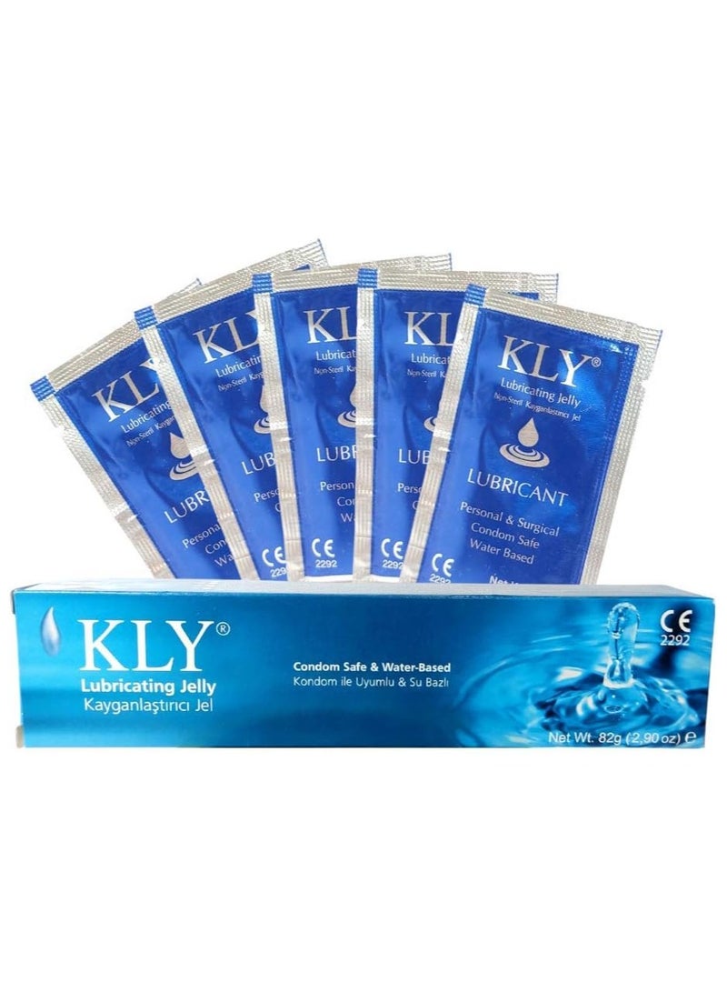KLY Water Based Solutions Lubricating Jelly 82g  plus 5pcs 5g in bundle - Image 1
