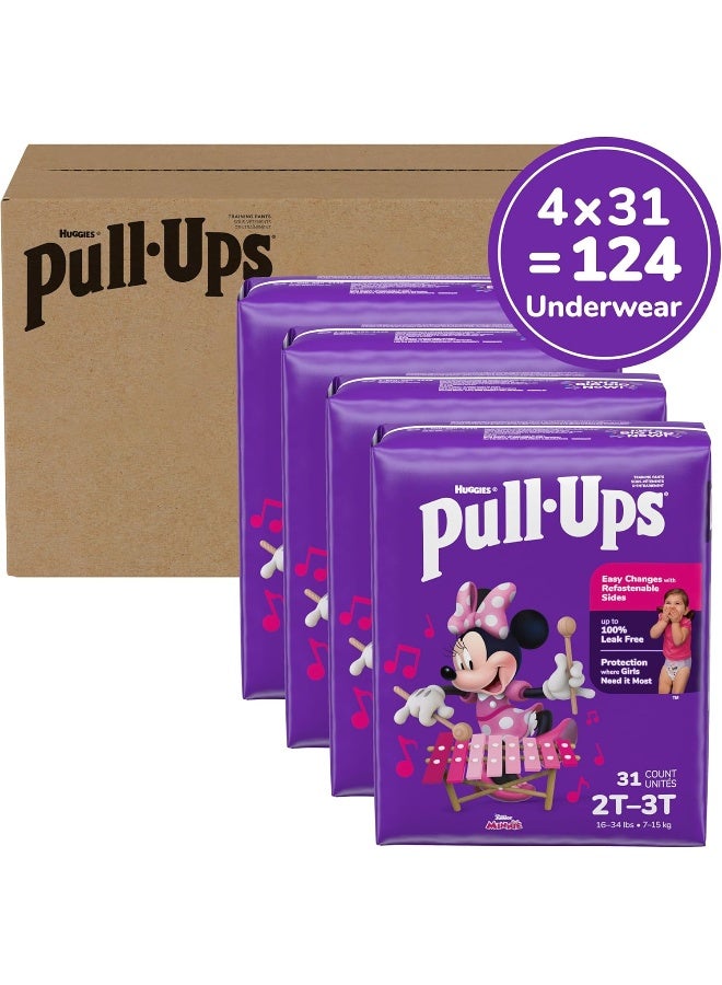 Pull-Ups Girls' Potty Training Pants, 2T-3T (16-34 lbs), 124 Count - Image 2