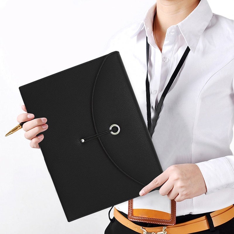 NKTM Filing Folders, Pocket Folders File Folders Letter Size Folders with Pockets Expanding File Folder Pocket Folder PU Leather 13 Pockets A4 Letter Size Document Organizer - Image 5