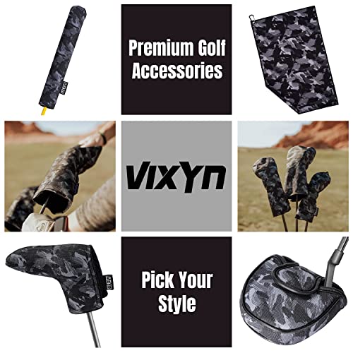 VIXYN Blade Putter Cover - Premium Golf Putter Headcovers - Magnetic Fleeced Lined Head Covers (Black Brush) - Image 5