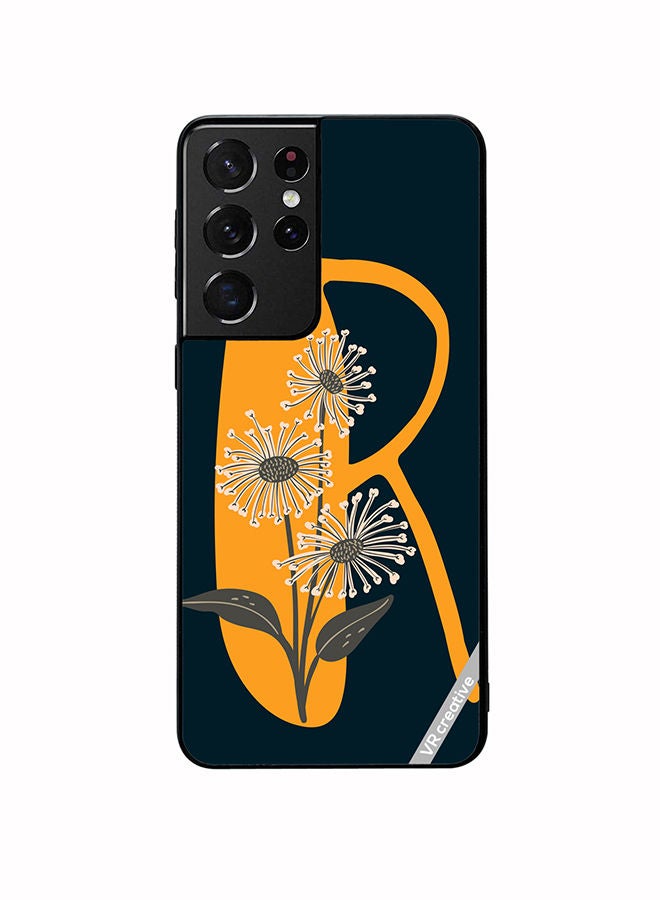 VR CREATIVE Protective Case Cover For Samsung Galaxy S21 Ultra 5G Alphabet R Design Multicolour - Image 1