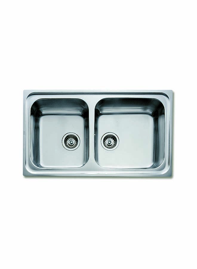 TEKA Classic 2B 86 Inset Stainless Steel Sink With Two Bowls Stainless Steel 860x500x190mmmm - Image 2