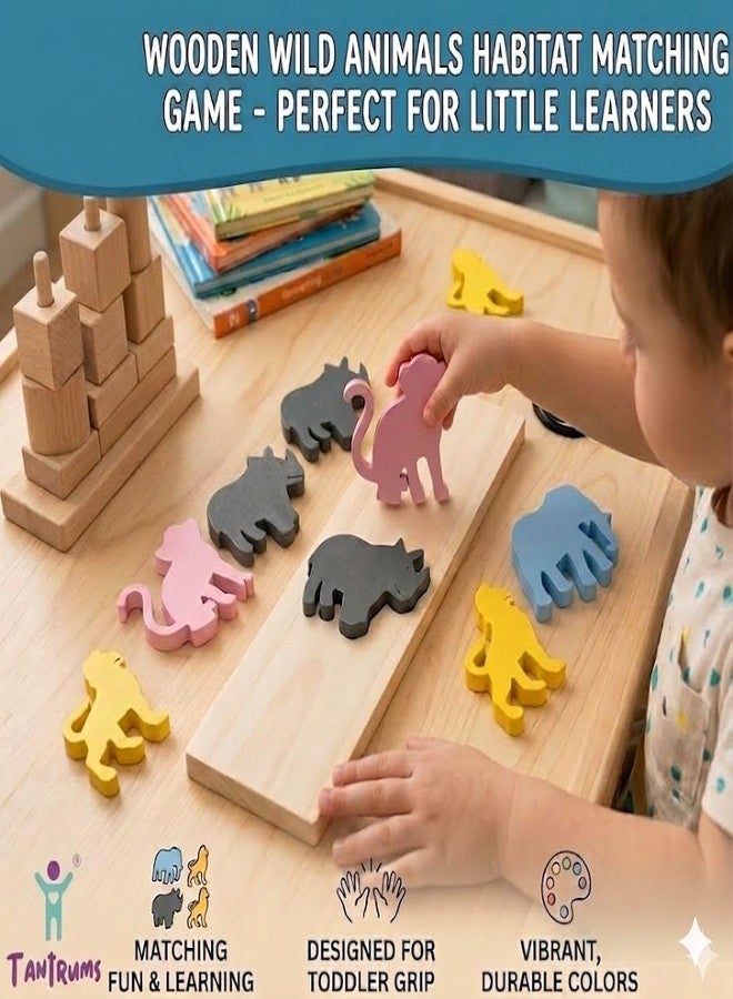 Tantrums Colorful Wild Animal Balancing Game for Kids | Wooden Stacking, Animal Matching & Lacing Activity Set with 10 Animal Pieces | Hand-Eye Coordination & Brain Development Toy - Image 5