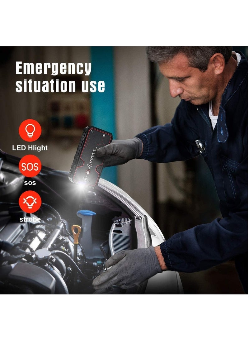 FNNEMGE Ultra Start Car Jump Starter for All Passenger Car 21800mAh Power Bank Portable Jump Starter Battery Pack Equipped with Storage Box - Image 4