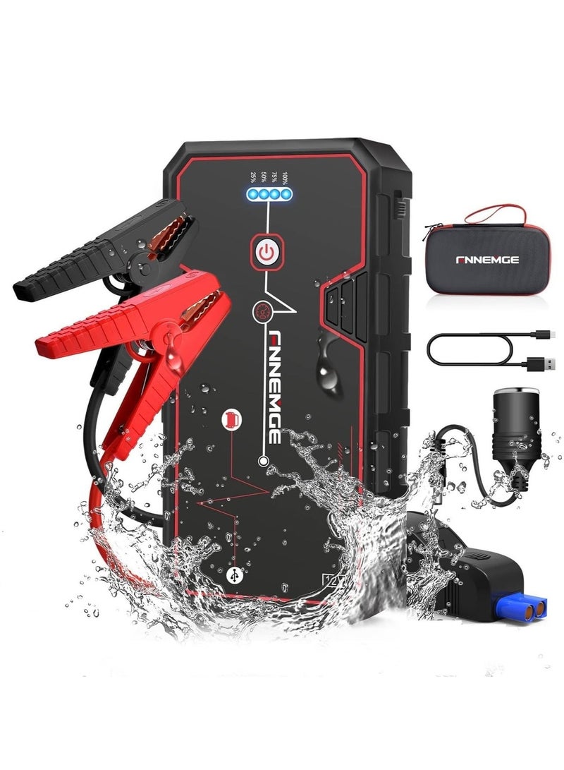 FNNEMGE Ultra Start Car Jump Starter for All Passenger Car 21800mAh Power Bank Portable Jump Starter Battery Pack Equipped with Storage Box - Image 1