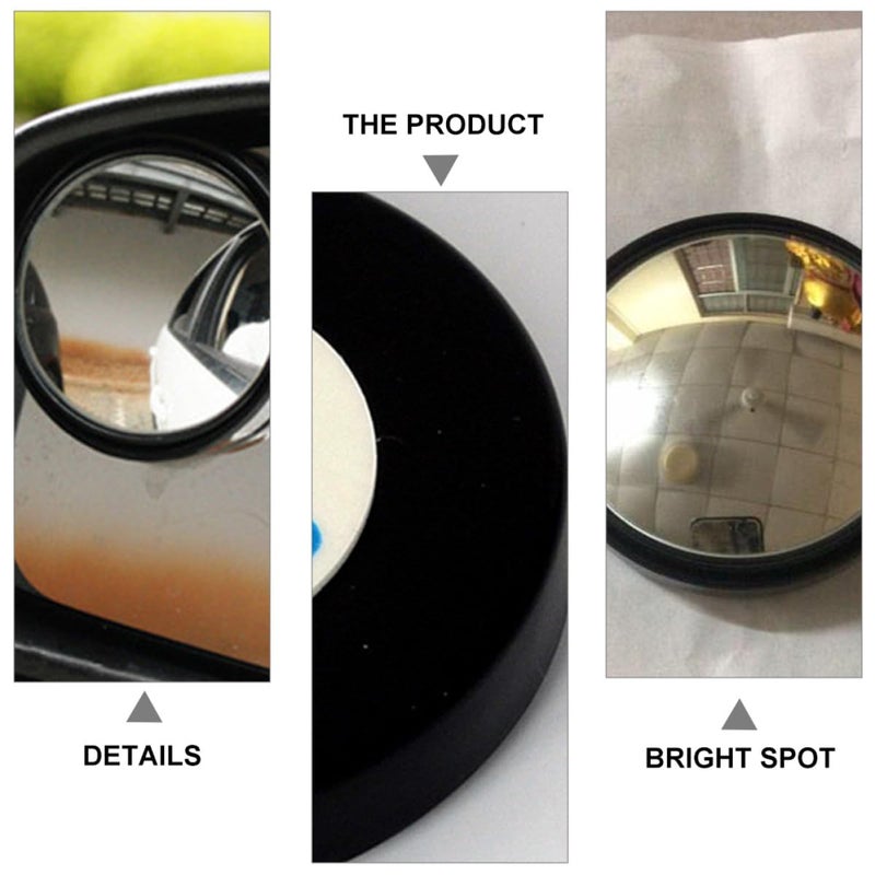 Wide Angle Blind Spot Mirror 360 Adjustable Press Mount Auxiliary Rear View Mirror Black - Image 4