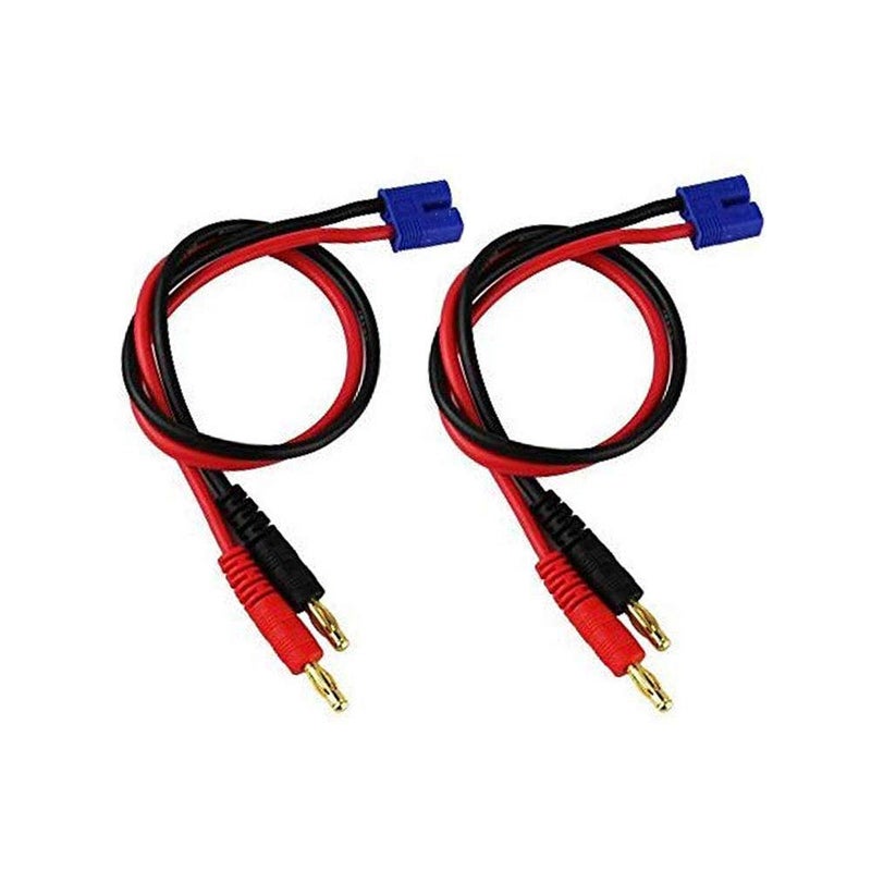 FLY RC 2pcs 4mm Male Banana Plug to EC2 Male Connector RC Balance Charge Lead Adapter 16AWG for Hubsan H501S X4 RC Quadcopter Lipo Battery - Image 5