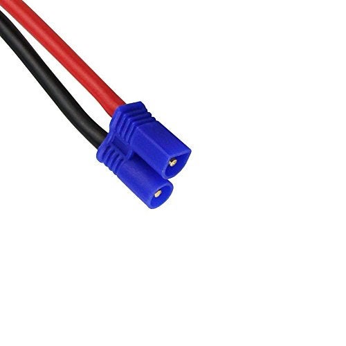 FLY RC 2pcs 4mm Male Banana Plug to EC2 Male Connector RC Balance Charge Lead Adapter 16AWG for Hubsan H501S X4 RC Quadcopter Lipo Battery - Image 3