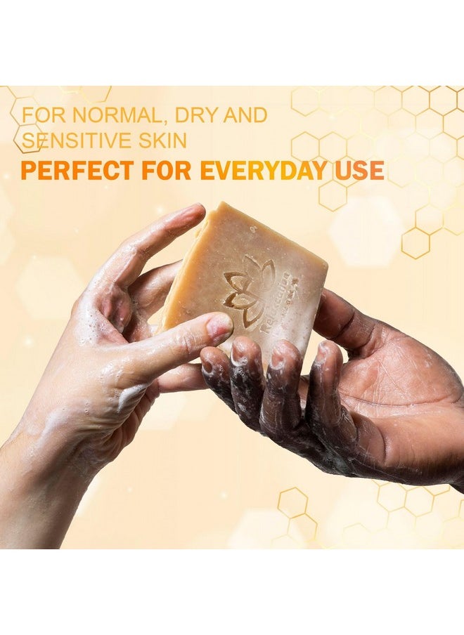 Relaxcation 100% Natural Goat Milk Soap Bar With Real Raw Honey And Coconut Olivemild And Soft Cold Process Soap Bar Handmade In Usa (Goat Milk And Honey)  - Image 4