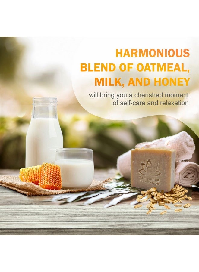 Relaxcation 100% Natural Goat Milk Soap Bar With Real Raw Honey And Coconut Olivemild And Soft Cold Process Soap Bar Handmade In Usa (Goat Milk And Honey)  - Image 3