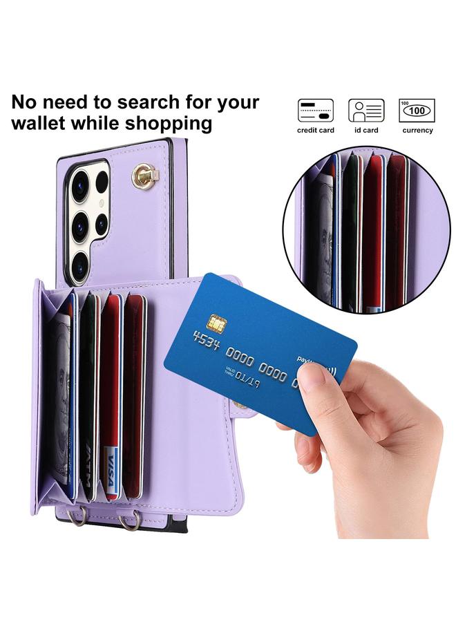 S-TOP Case For Samsung Galaxy S24 Ultra 5G RFID Card Slot Phone Case with Long Lanyard - Image 2