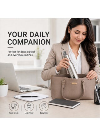 Milton Stainless Steel Water Bottle 650ml Silver Leak Resistant Easy to Carry the Bottle With Strap - view 5
