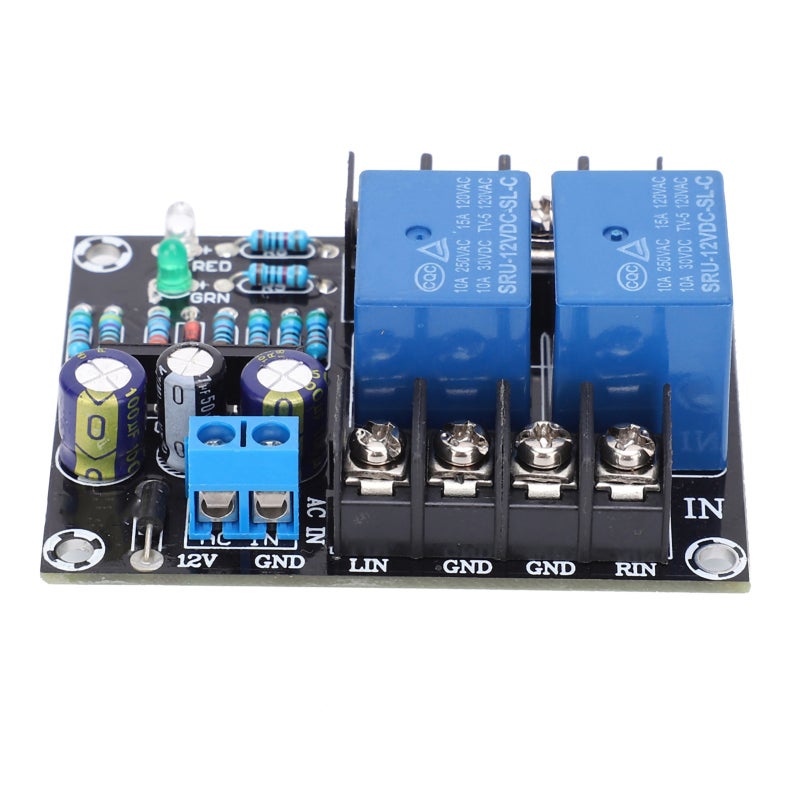 لوحة حماية المتحدث 1.6 مم PCB - لوحة حماية UPC1237 بمصدر طاقة AC12-15V، حماية مزدوجة القناة، تأخير عند تشغيل الطاقة، حماية متجهة للتيار المستمر لمشاريع الصوت المُصنوعة بنفسك، مسار السينما المنزلي، مكبرات الصوت - Image 1