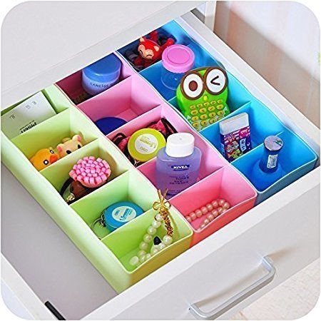 KARTUNBOX Plastic Standard Multipurpose Drawer Organizer Set of 4 Multicolour L 265 x W 85 x H 65 cm - Image 3