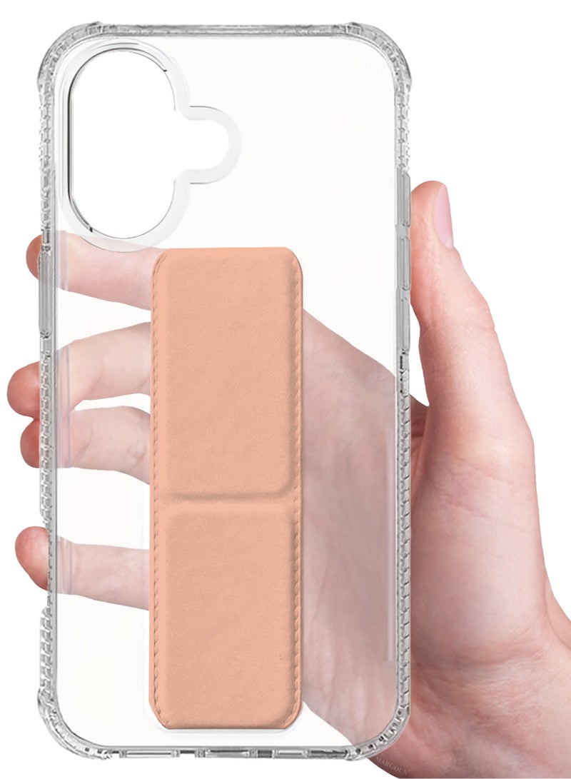 CATANES 3 Packs Finger Grip Clear Case Cover for iPhone 17- Kickstand Car Magnetic Holder Multi-function Protective Two-in-one Case with Two 3D Screen Protectors - Pink - Image 4