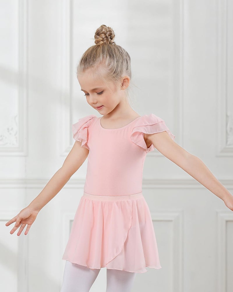 Gogokids Girls Dance Ballet Skirt, Chiffon Tutu Skirts Fluffy Ballet Dress for 3-11 Years Girls Black-Pink - Image 5