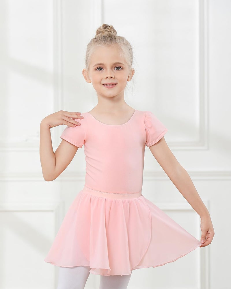 Gogokids Girls Dance Ballet Skirt, Chiffon Tutu Skirts Fluffy Ballet Dress for 3-11 Years Girls Black-Pink - Image 3